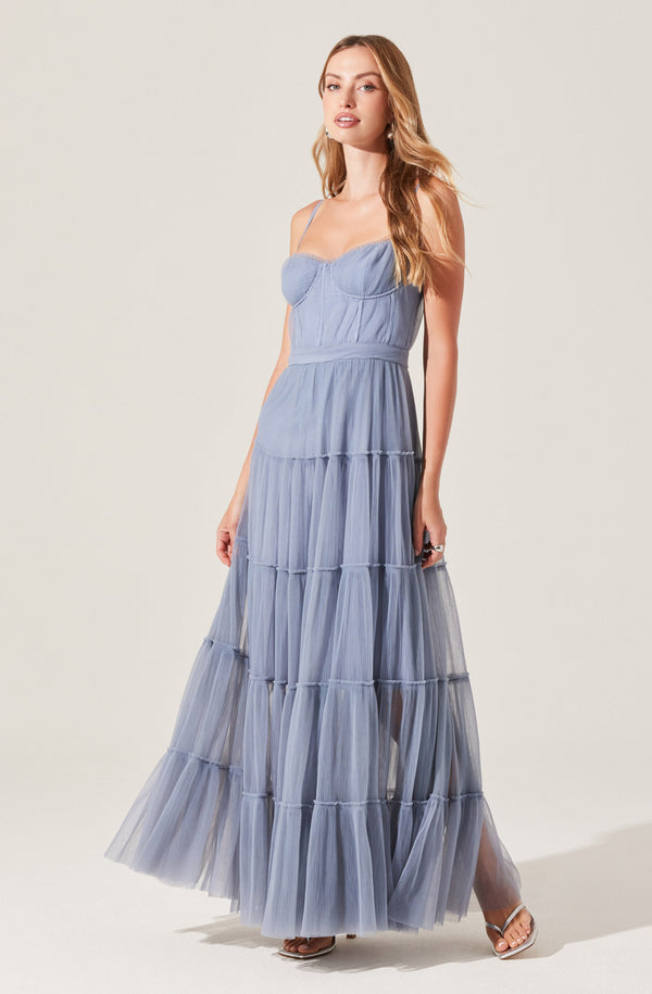 moontrait layered dress Moonlight Organza strapless layered gown JT2664S Black / 2