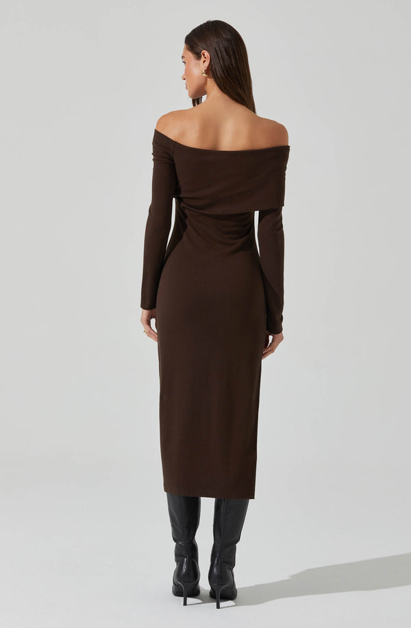 ribbed midi maternity dress HATCH The Odette Ribbed Midi Dress in Burgundy