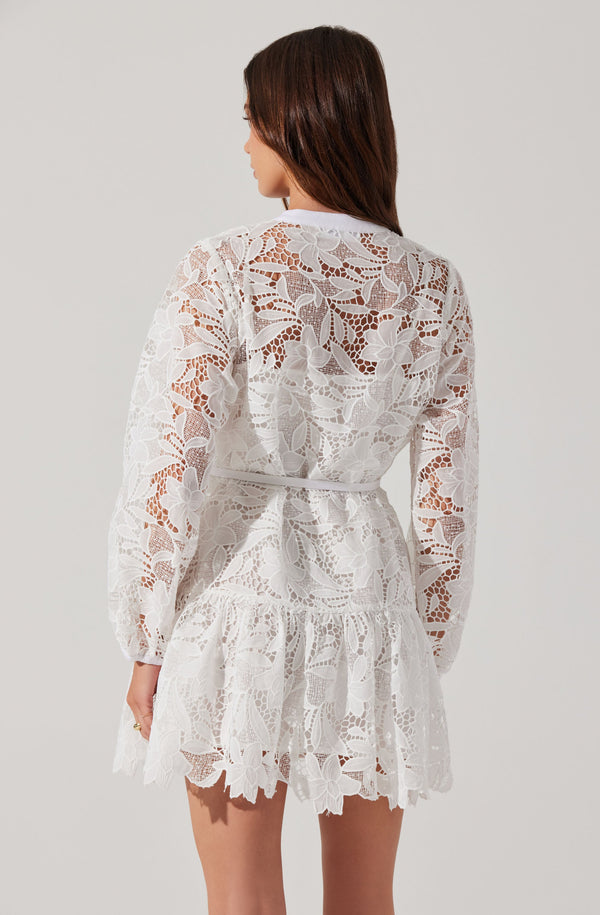Celie Crochet Lace Mini Dress - ASTR the Label Celie Crochet Lace Mini Dress - ASTR the Label