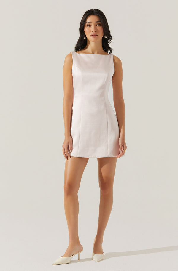 Alisanne Satin Mini Dress - ASTR the Label Alisanne Satin Mini Dress - ASTR the Label