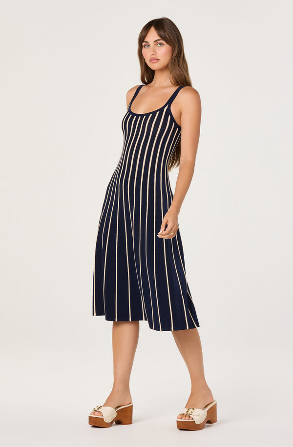 Irecia Striped Knit Midi Dress - ASTR the Label