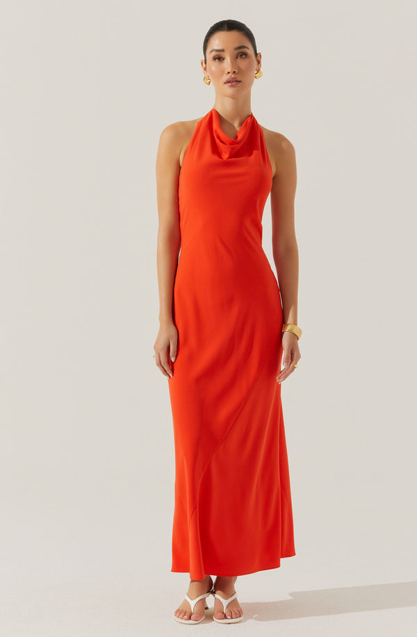 Dalisay Cowl Neck Halter Dress - ASTR the Label Dalisay Cowl Neck Halter Dress - ASTR the Label