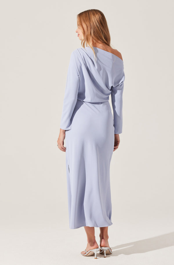 off the shoulder dress loose Naida Off Shoulder Midi Dress