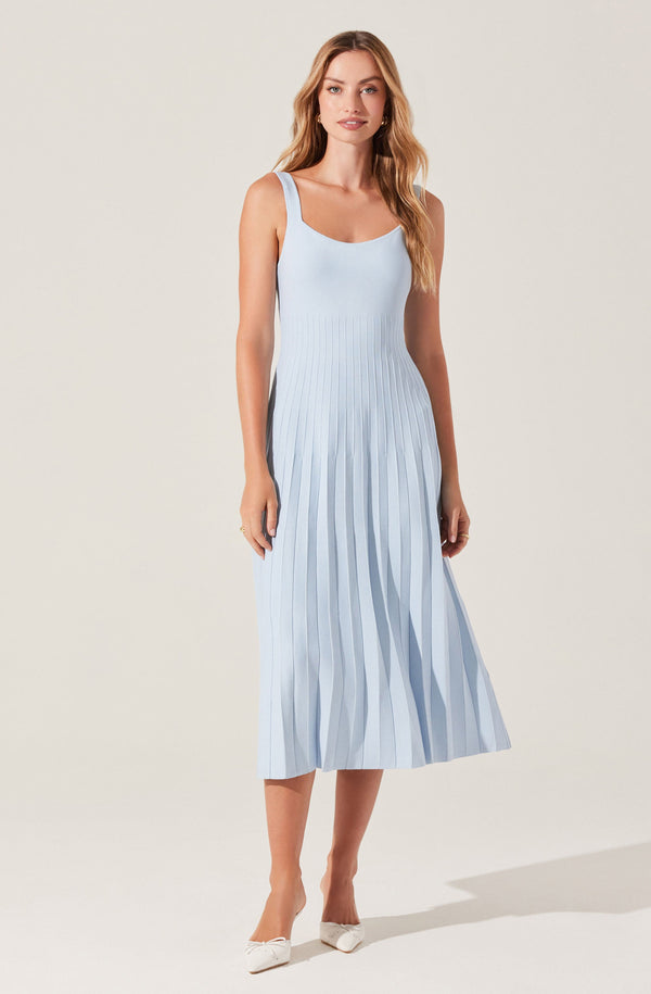 Aylin Pleated Midi Sweater Dress - ASTR the Label