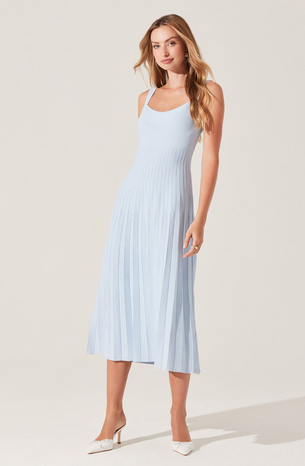Aylin Pleated Midi Sweater Dress - ASTR the Label Aylin Pleated Midi Sweater Dress - ASTR the Label