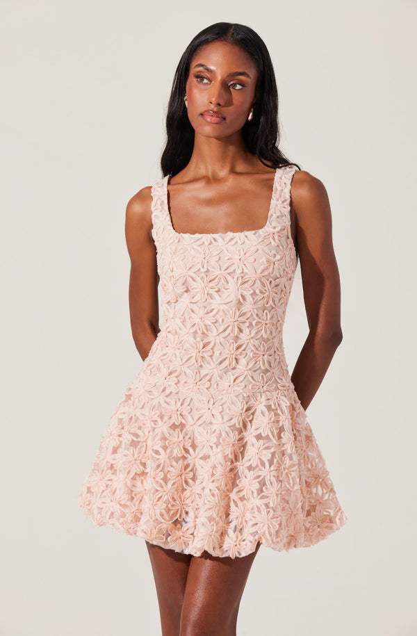 Fable 3D Floral Bubble Dress - ASTR the Label Fable 3D Floral Bubble Dress - ASTR the Label