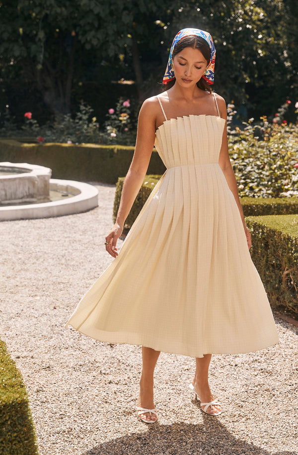 Sunny Pleated Midi Dress - ASTR the Label Sunny Pleated Midi Dress - ASTR the Label