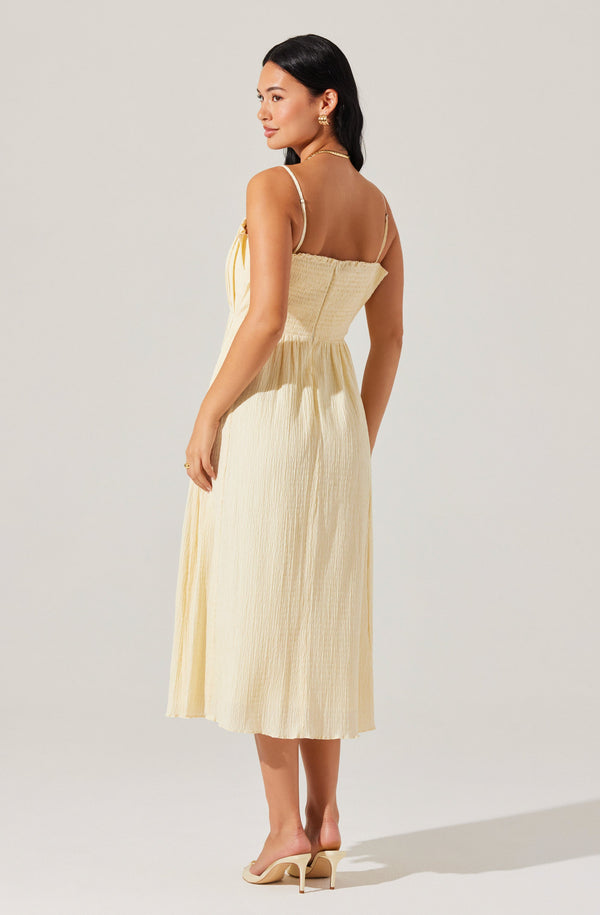 open lace back dress ASTR Bayley Floral Pleated Maxi Dress - Blue Floral main image 1