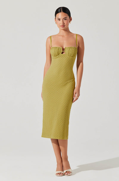 Jaida Bustier Bodycon Midi Dress