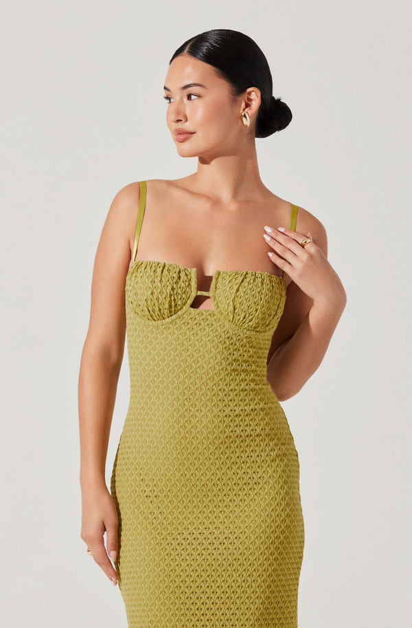 astr the label bodycon dress ASTR the Label | Brittnea Bodycon Bubble Hem Midi Dress in White