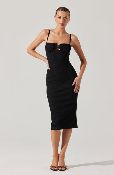 Jaida Bustier Bodycon Midi Dress