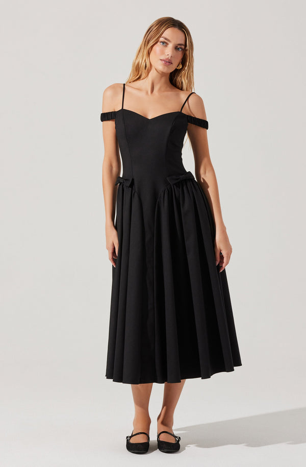 Elvinia Off Shoulder Midi Dress - ASTR the Label Elvinia Off Shoulder Midi Dress - ASTR the Label
