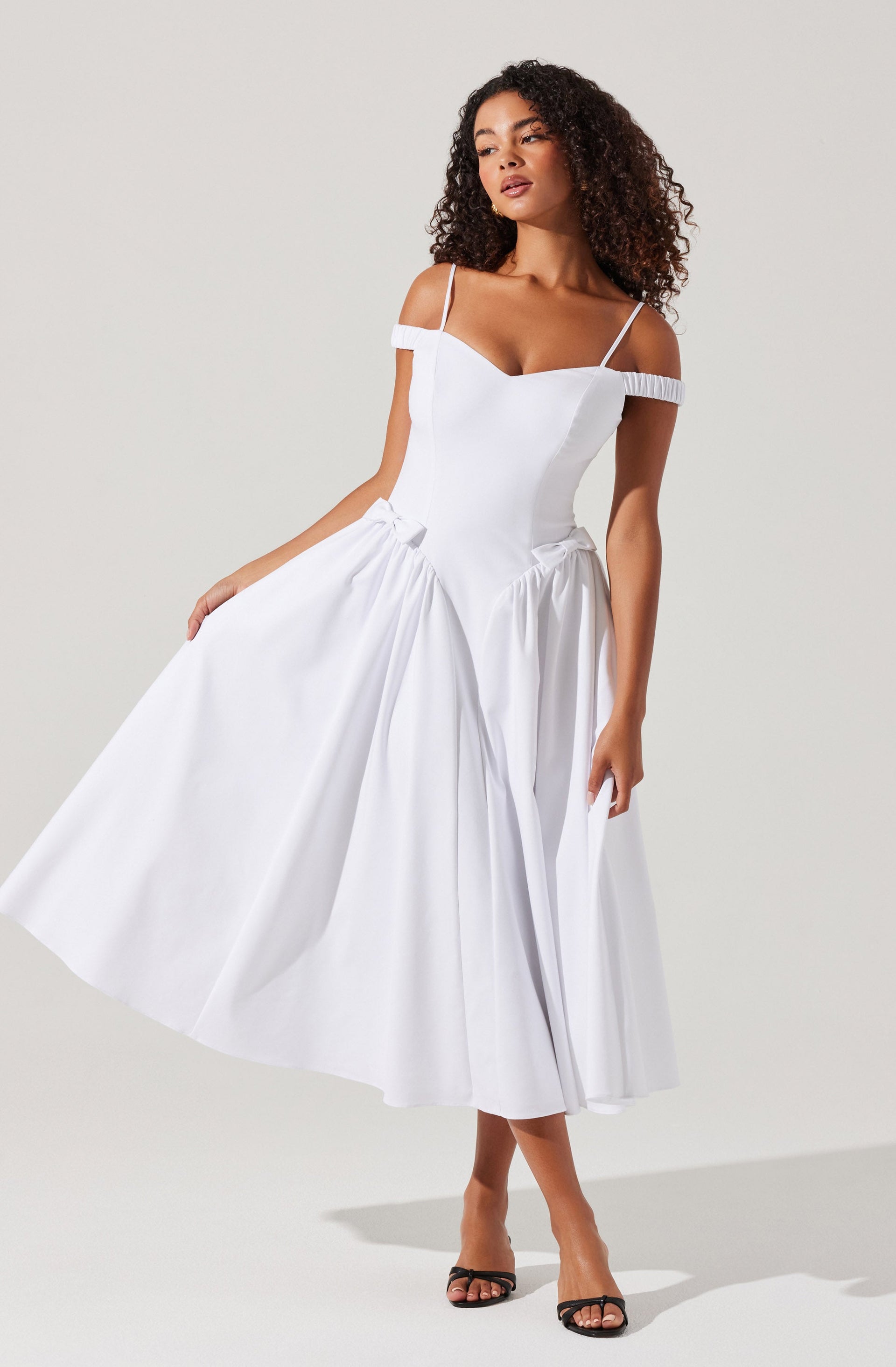 Elvinia Off Shoulder Midi Dress - ASTR the Label Elvinia Off Shoulder Midi Dress - ASTR the Label