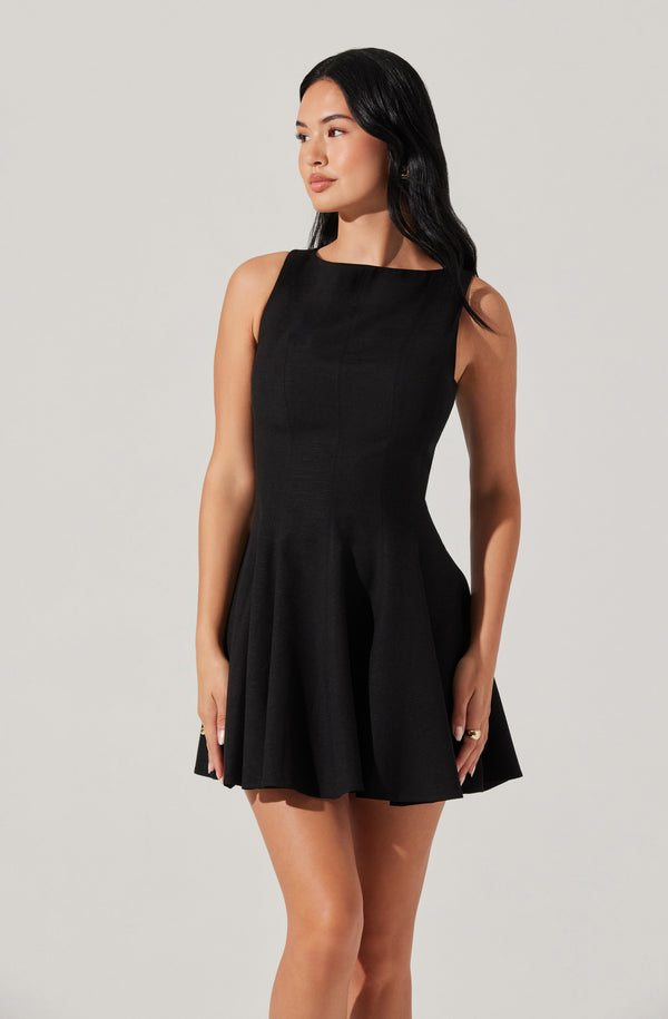 Xaria Linen-Blend Mini Dress - ASTR the Label
