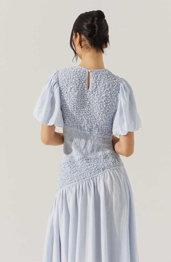 blue dress for baby girl Asymmetric Ruffle Hem Mini Dress