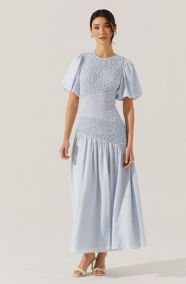 smocked asymmetric midi dress Theoni Size:14 US (46 EU) Lilac prom dress Jovani 42675 - Long Smocked waist 4% Linen Machine wash
