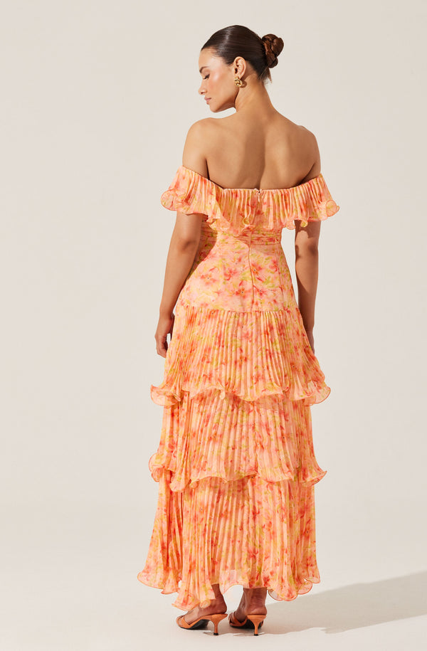 Wilder Pleated Floral Maxi Dress - ASTR the Label Wilder Pleated Floral Maxi Dress - ASTR the Label