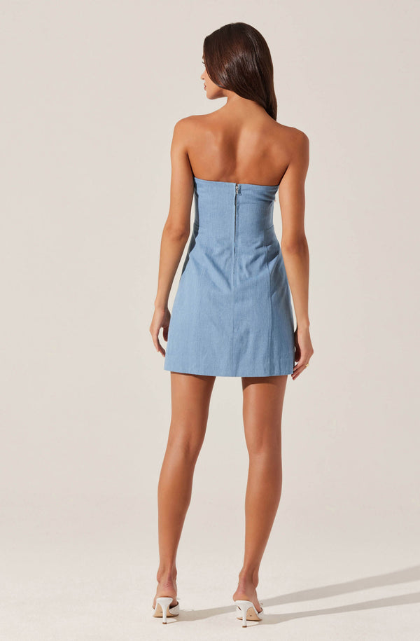 トップス ans dotsloevner MINI DRESS BLUE Shania Square Neck Sequin Mini Dress - Blue | Fashion Nova
