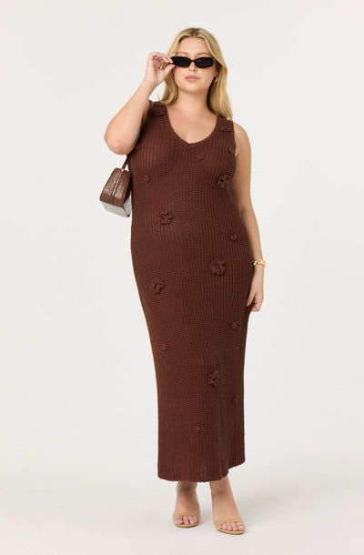 Ainhoa 3D Floral Sweater Dress