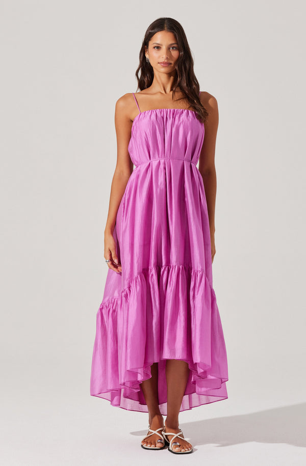 Elisha Tiered High-Low Maxi Dress– ASTR the Label