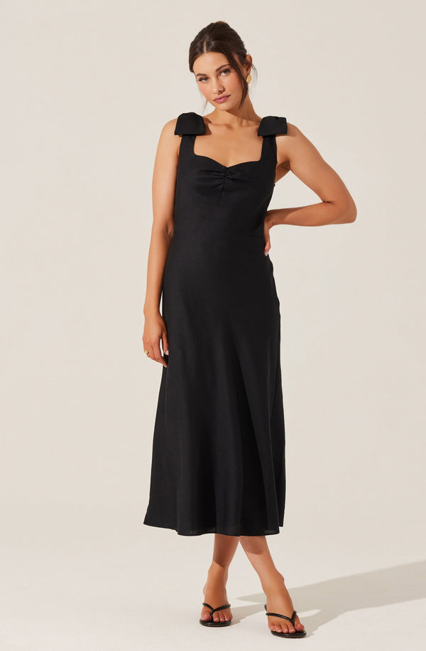 Kateleya Bow Detail Midi Dress