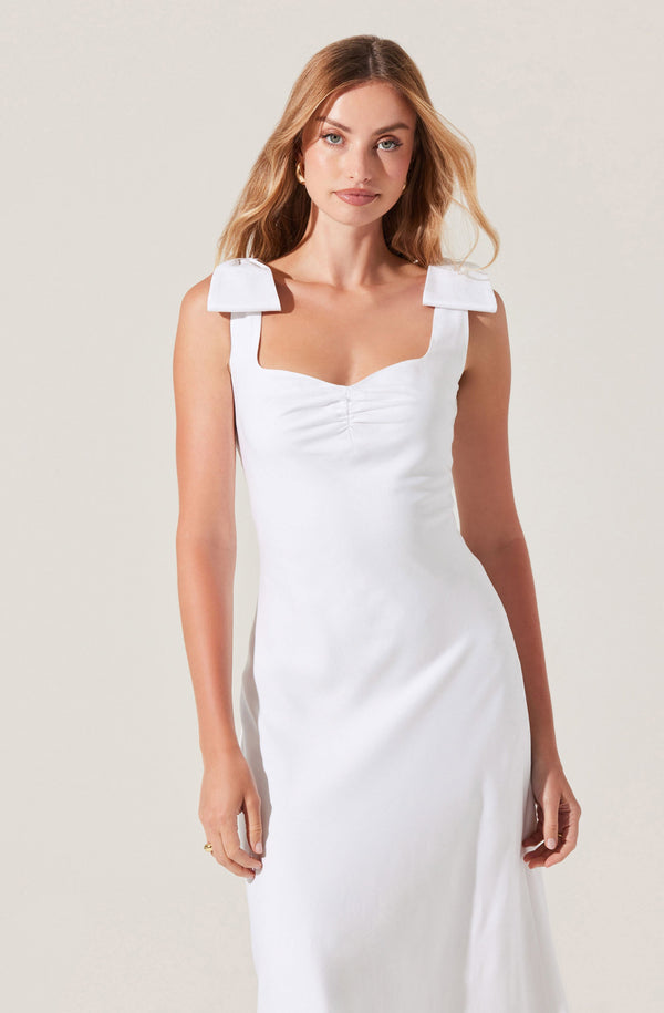 petite navy formal dress Mikado Oversized Bow Dress – Amsale main image 1
