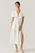 Sticky add to cart - Citrine Linen Bow Front Midi Dress