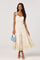 Sticky add to cart - Pellagia Embroidered Eyelet Tiered Midi Dress