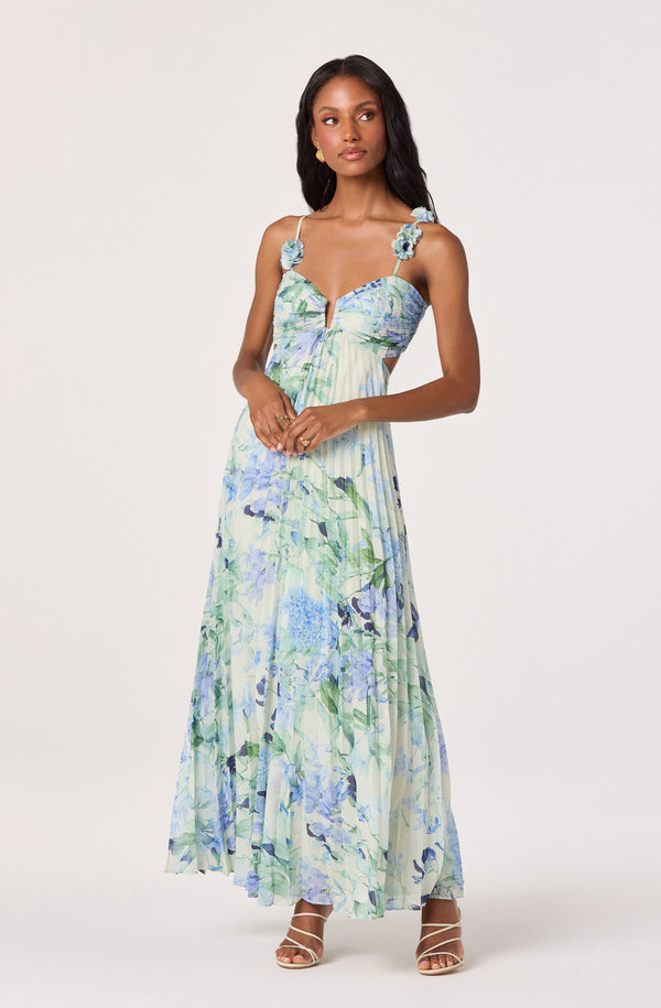 Emese Floral Cutout Maxi Dress - ASTR the Label