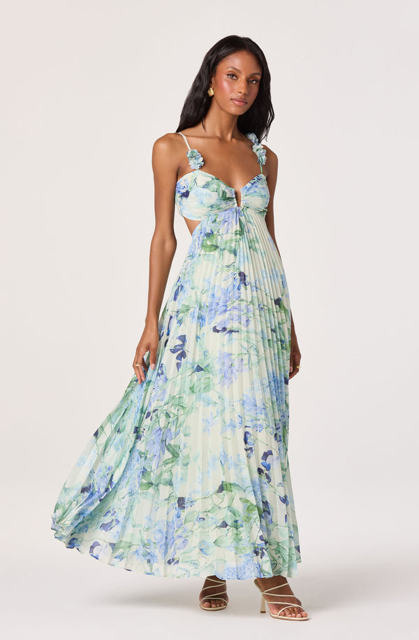Emese Floral Cutout Maxi Dress - ASTR the Label Emese Floral Cutout Maxi Dress - ASTR the Label