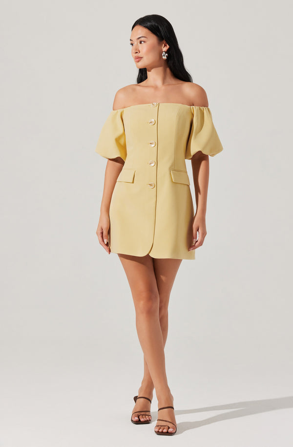 Biviana Off Shoulder Mini Dress - ASTR the Label