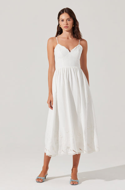 Kaidi Embroidered Midi Dress - ASTR the Label Kaidi Embroidered Midi Dress - ASTR the Label