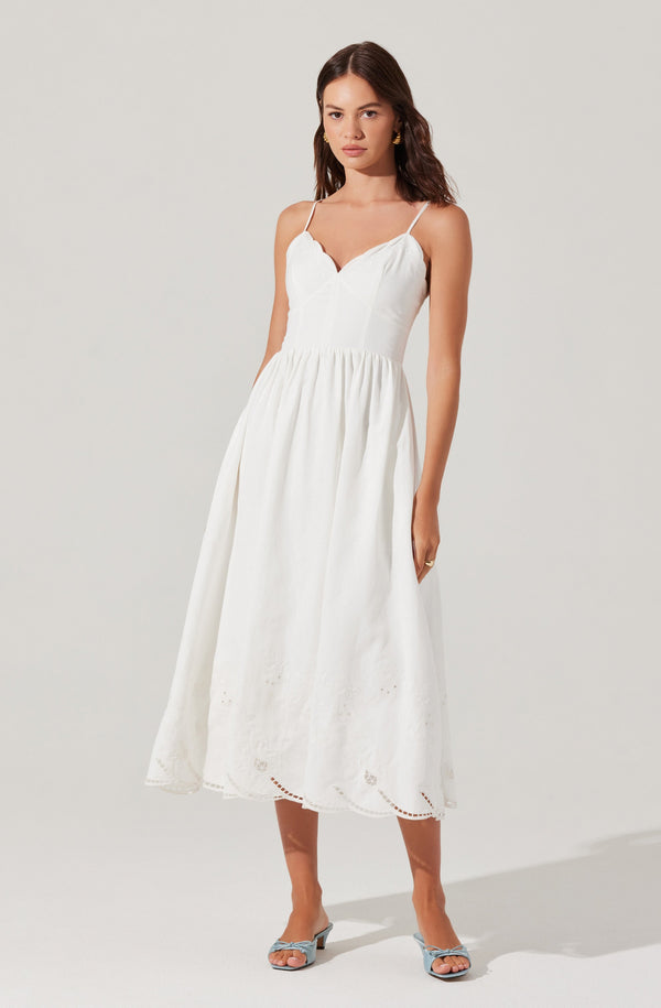 Kaidi Embroidered Midi Dress - ASTR the Label Kaidi Embroidered Midi Dress - ASTR the Label