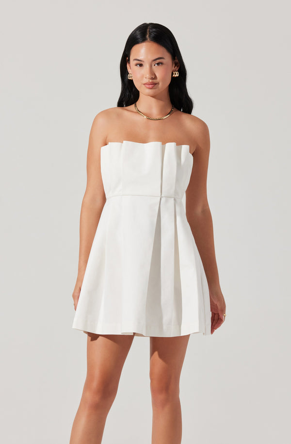 Clemira Pleated Mini Dress - ASTR the Label Clemira Pleated Mini Dress - ASTR the Label