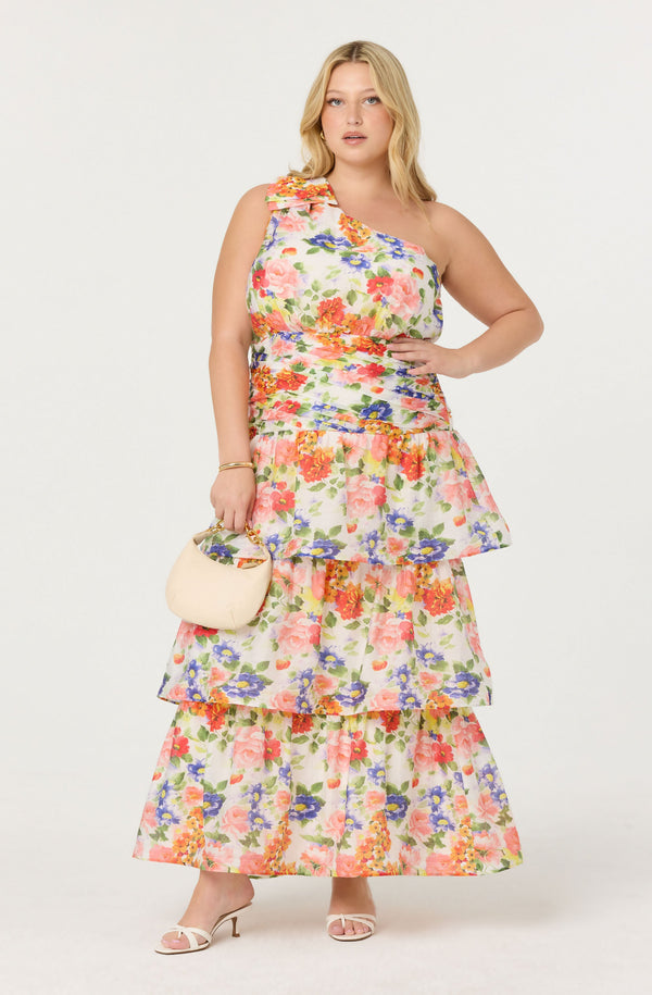 Natali One Shoulder Floral Maxi Dress Natali One Shoulder Floral Maxi Dress