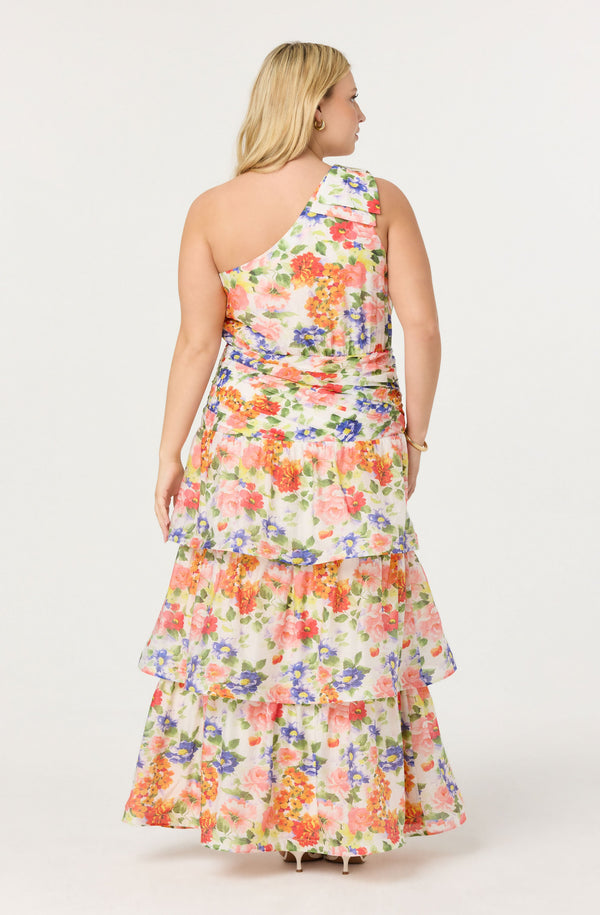 Natali One Shoulder Floral Maxi Dress
