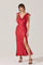 Sticky add to cart - Allexina Satin Cowl Neck Midi Dress