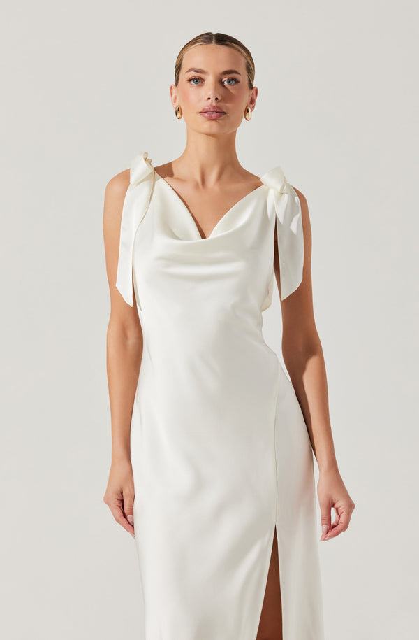Allexina Satin Midi Dress Allexina Satin Midi Dress