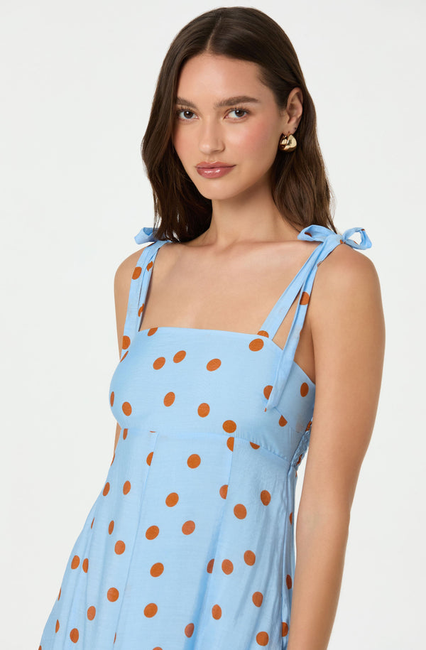 Lilliana Polka Dot Midi Dress - ASTR the Label Lilliana Polka Dot Midi Dress - ASTR the Label