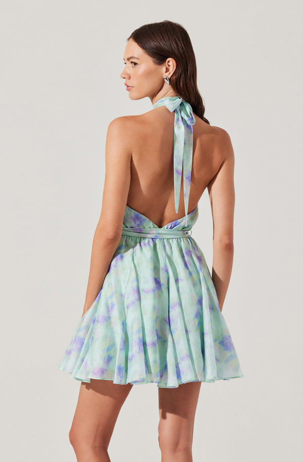 Clare Halter Neck Mini Dress