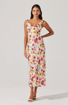 【レア】ARARE - MAMA Zoie Floral Satin Ruffle Dress– ASTR the Label