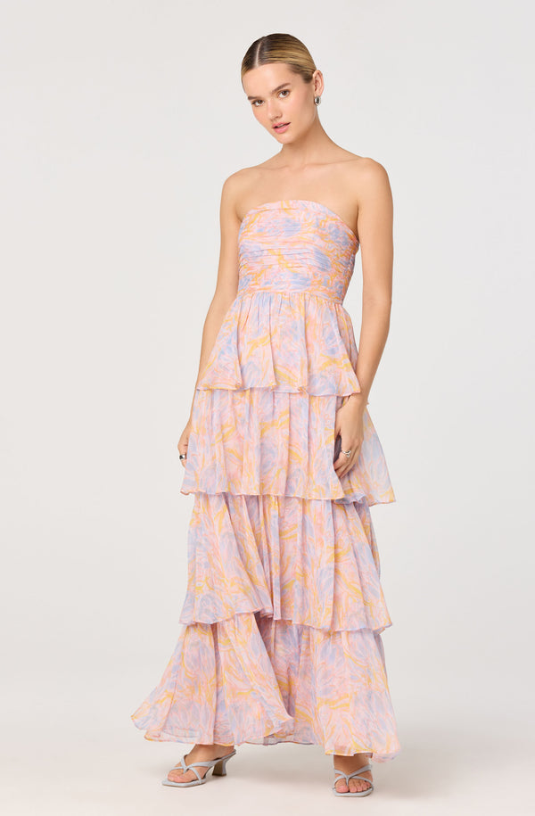 アリシアスタン Ruffle Trim Summer Dress Aria Tiered Ruffle Mini Dress • Shop American Threads Online Boutique