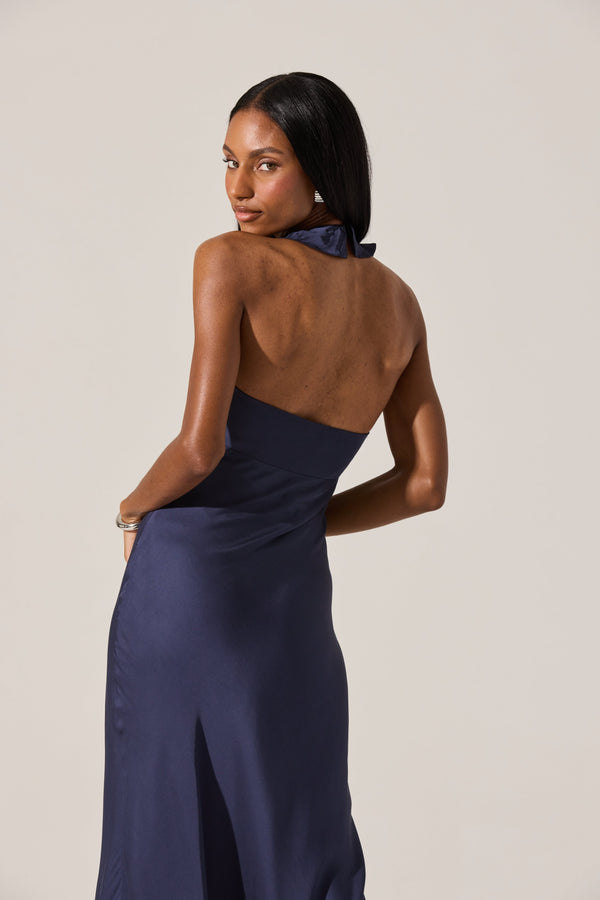 Morrigan Ruffle Trim Halter Dress