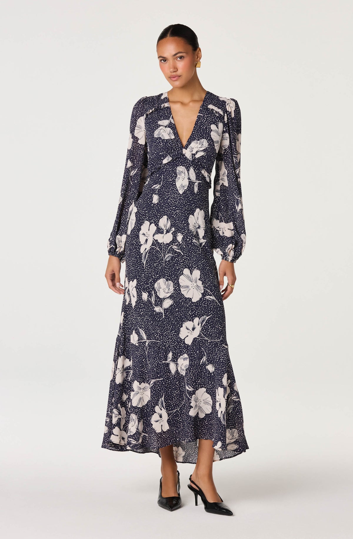 Calantha Floral V-Neck Maxi Dress