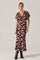 Sticky add to cart - Talyha Floral Satin V-Neck Dress