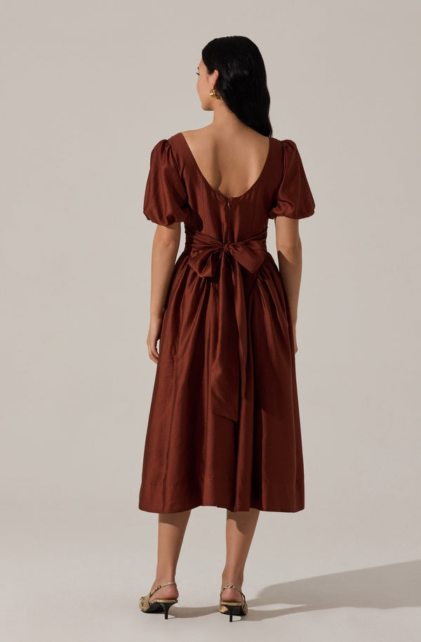 Keairra Puff Sleeve Midi Dress - ASTR the Label Keairra Puff Sleeve Midi Dress - ASTR the Label
