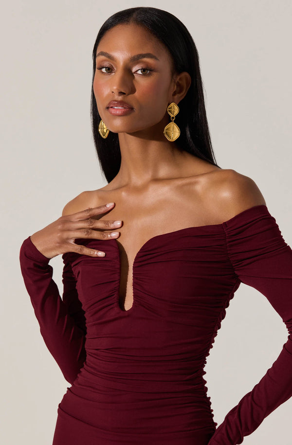 ASTR the Label Lovinia Dress in Wine - Size XS ASTR the Label Lovinia Dress in Wine - Size XS