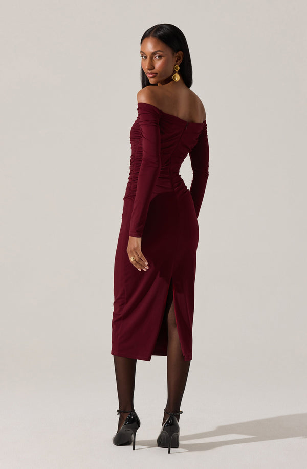 princess polly baby blue dress Burgundy Ruched Detail Maxi Dress – Mint Velvet