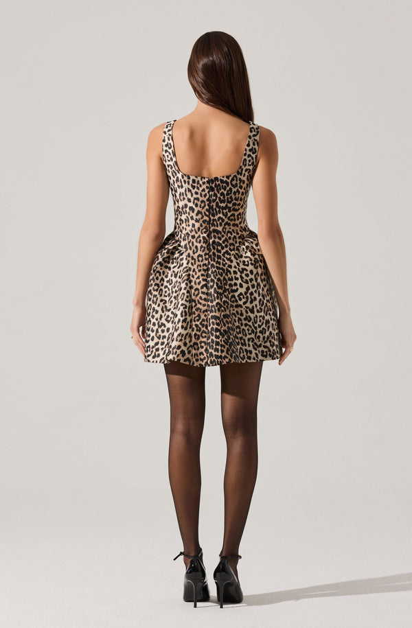 Claudie Leopard Mini Dress - ASTR the Label Claudie Leopard Mini Dress - ASTR the Label