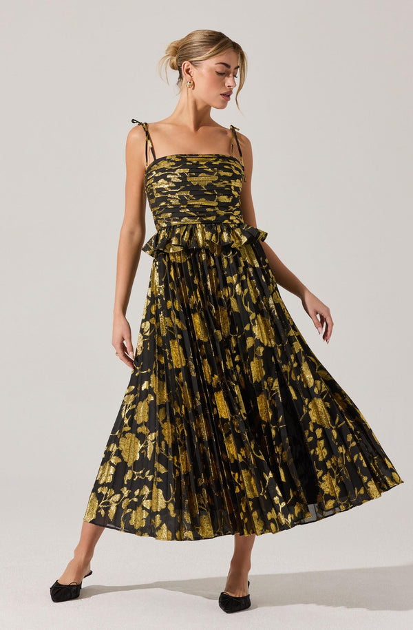 slim fit dress slacks Junibelle Fit & Flare Maxi Dress